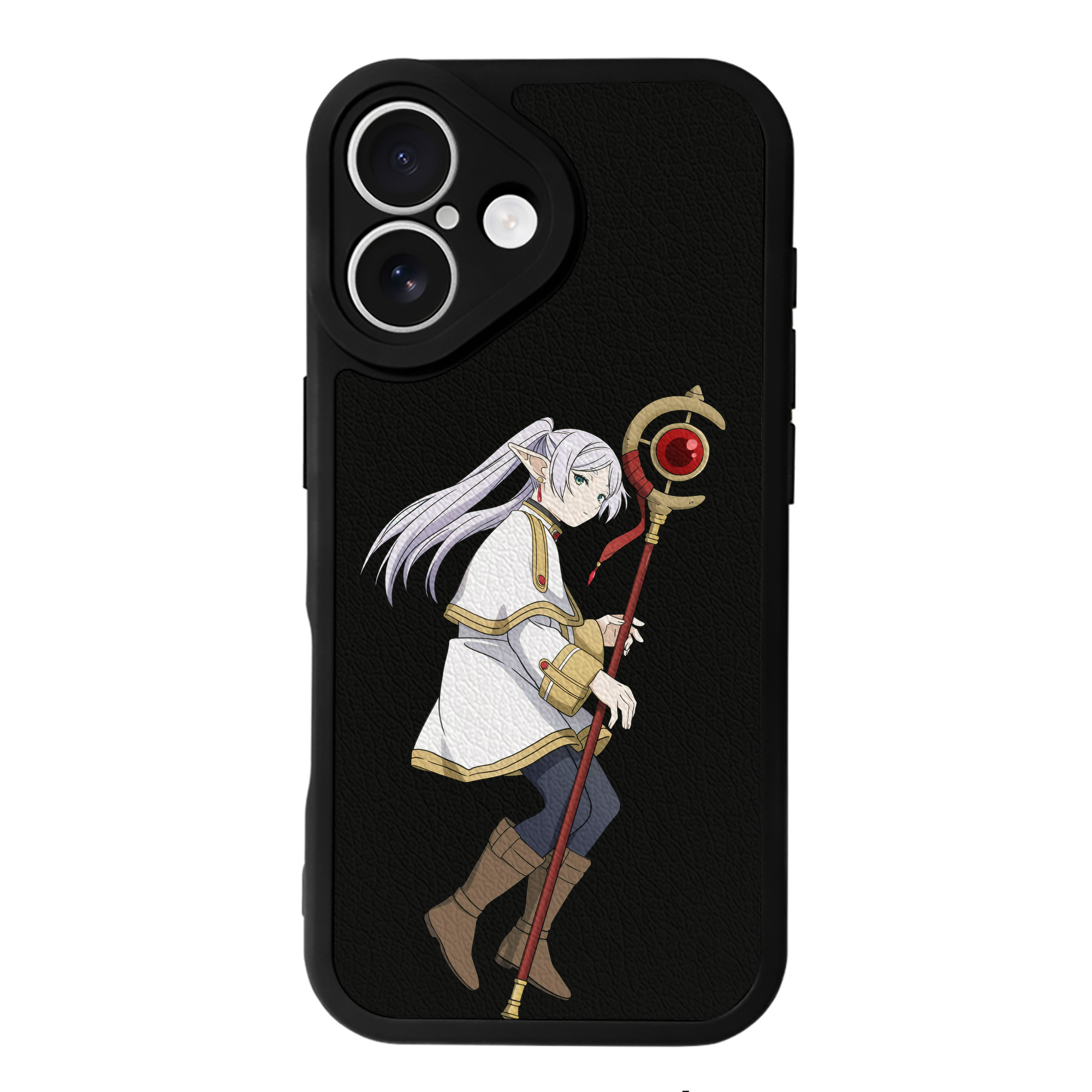 （画像用） 葬送のフリーレン Frieren 【iPhone 16シリーズ対応】シリコンスマホケース（レザー調） 材質：シリコン